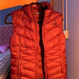 The North Face Maroon Puffer Vest